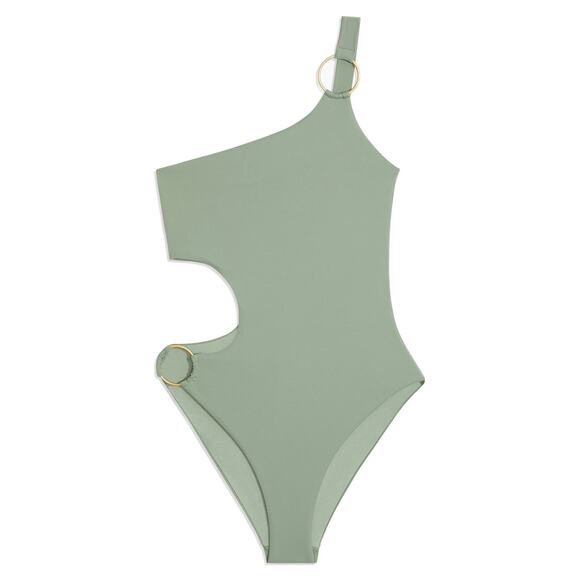 NWT! Onia O-Ring One Piece Swimsuit, Size XS, Army Green - Picture 1 of 7